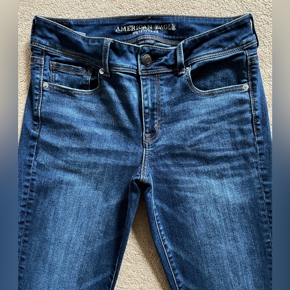 American Eagle Outfitters Women's Bootcut Super Stretch Jeans, Size 10 Long - Picture 2 of 9